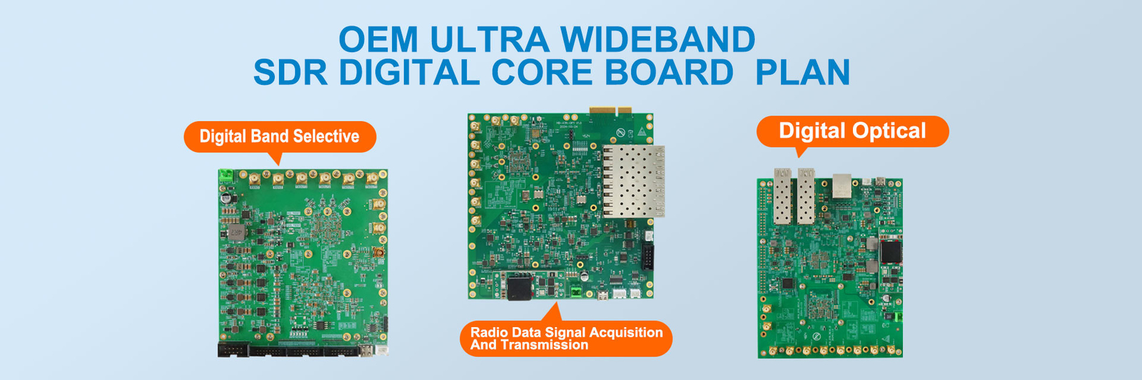 8T8R RF sampling Digital Band selective SDR board