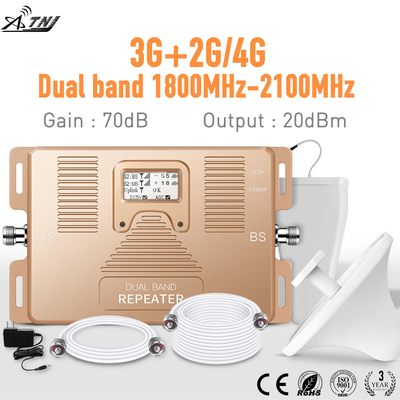 impulsionador duplo 2G 3G 4G do sinal da faixa 70dB