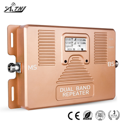 comprar do impulsionador duplo da faixa de 2G 3G 4G 850MHz 2100MHz amplificador de alumínio do perfil fabricação em linha