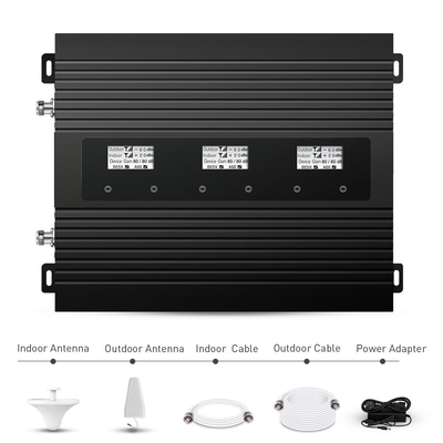 comprar impulsionador 800MHz 900MHz 1800MHz do sinal do telefone celular da faixa do ganho 80dB multi fabricação em linha