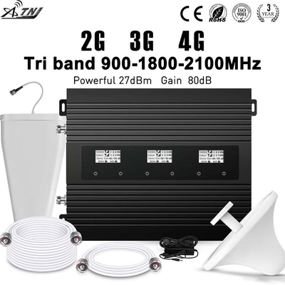 comprar repetidor 900MHz 1800MHz 2100MHz da faixa do ganho de 2G 3G 4G 80dB multi fabricação em linha