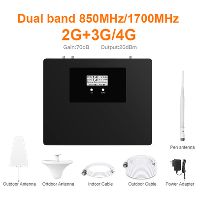 comprar repetidor duplo do celular do impulsionador do sinal da faixa de 850MHz 1700MHz fabricação em linha