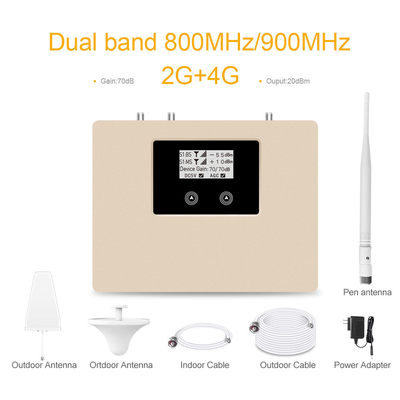 comprar 800-GSM+4G 70dB Gain Dual Band GSM Booster 4G LTE Repetidor de Rede Móvel fabricação em linha