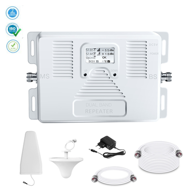 comprar Prolongamento duplo da escala do telefone celular do impulsionador do sinal da faixa 850MHz 2100MHz 3G fabricação em linha