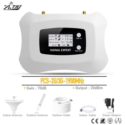 repetidor móvel do sinal do telefone celular do ganho do impulsionador 70dB da rede 1900MHz