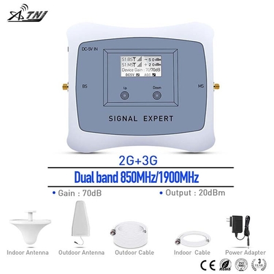 amplificador duplo celular do impulsionador CDMA PCS da faixa de 2G 3G 850MHz 1900MHz