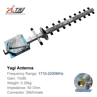 Da antena exterior do impulsionador do sinal do Yagi do ganho 13dBi material liga de zinco