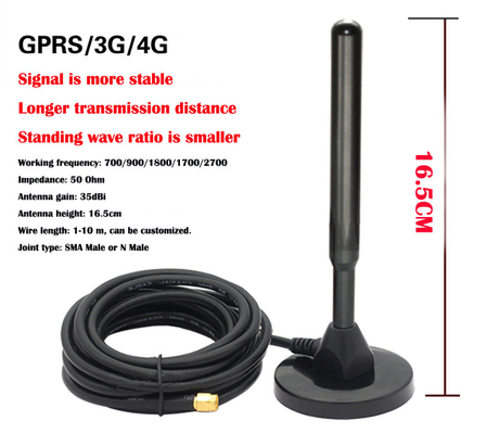 Antena do impulsionador do sinal do veículo do ganho 35dBi 4G com otário magnético
