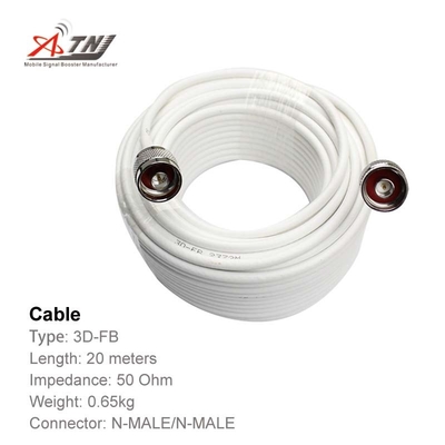 Cabo coaxial de reforço de sinal com conector masculino de 20M N para comprimento personalizado