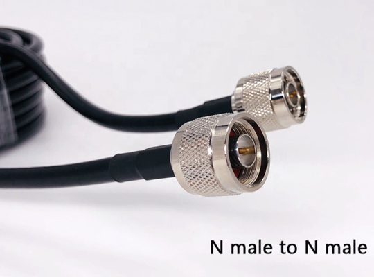 Homem de pequenas perdas do cabo coaxial N do impulsionador do sinal de 5m ao conector macho de N