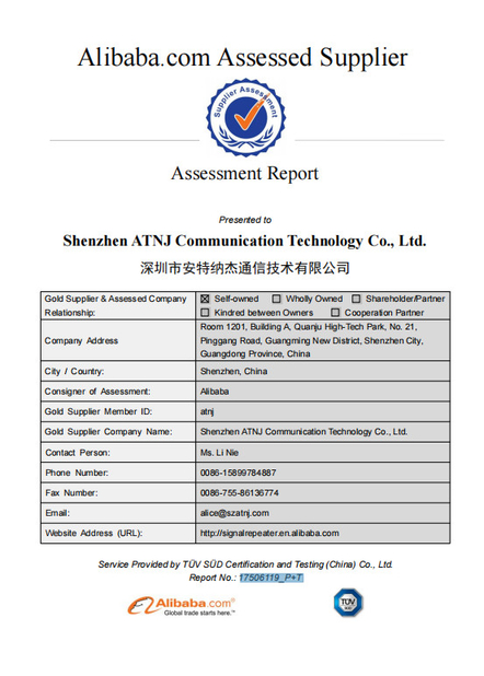 China Shenzhen Atnj Communication Technology Co., Ltd. Certificações